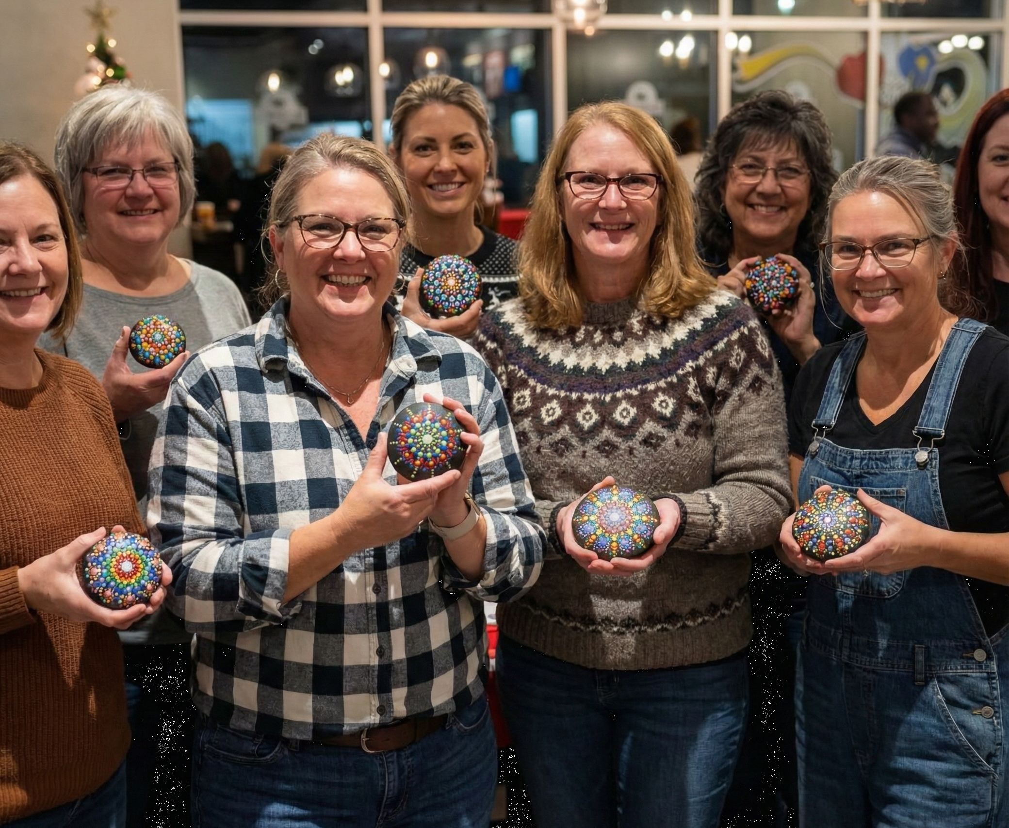 Completed dot mandala artwork